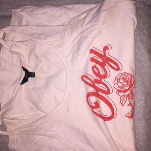 Blush with Red Decals OBEY Tank